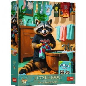 Puzzle 1000 Trefl Premium Plus - Pets & People Stuff: Dzień Prania Szopa 12139