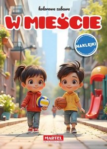 W mieście. Kolorowa zabawa z naklejkami