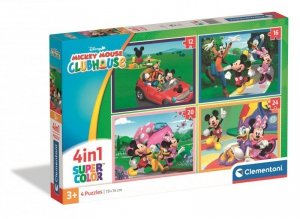 Puzzle 4 w 1. Super kolor. Mickey Mouse Clubhouse