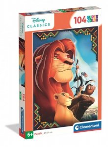 Puzzle 104 elementów. Super kolor. The Lion King