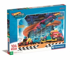 Puzzle 104 elementów. Super kolor. Hot Wheels