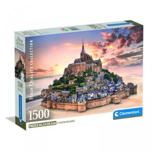 Puzzle 1500 elementów. Compact  The Mount Saint-Michele Rising