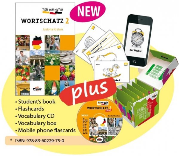 TESTE DEIN DEUTSCH PLUS. Wortschatz 2. Poziom A2-B1. Książka + fiszki obrazkowe + CD MP3