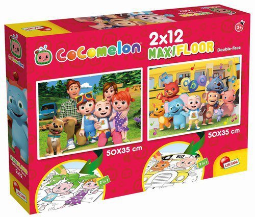 Cocomelon Puzzle dwustronne podłogowe 2x12 Chodźmy na spacer