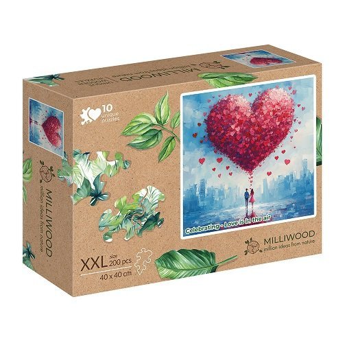 Drewniane puzzle Milliwood Milość wisi w powietrzu / Celebrating - Love is in the air