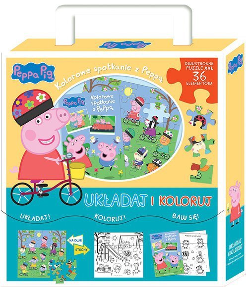 Peppa Pig. Układaj i koloruj. Kolorowe spotkanie z Peppą