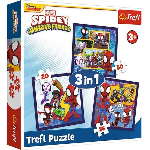 Puzzle 3 w 1 Przygody Spidey&#039;a i przyjaciół
