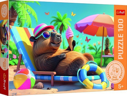 Puzzle Relaks w stylu kapibary 100