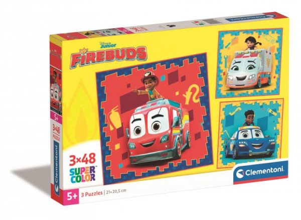 Puzzle 3 x 48 Super Firebuds 25311
