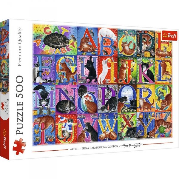 Puzzle 500 Koci alfabet 37527