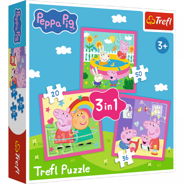 Puzzle 3w1 Peppa i przyjaciele 34873