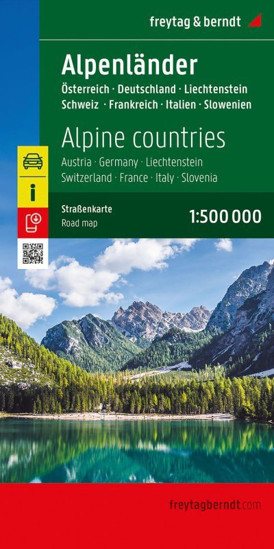 Mapa Kraje Alpejskie 1:500 000