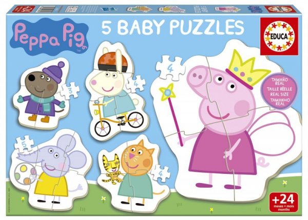 Puzzle Baby 5w1 Świnka Peppa 113782