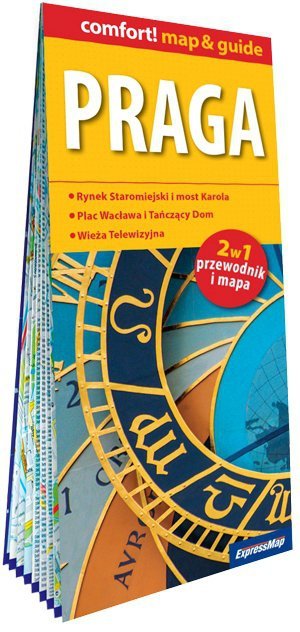 Praga laminowany przewodnik i mapa 2w1