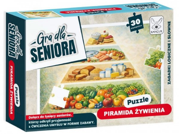 Gra dla Seniora Puzzle Piramida Żywienia