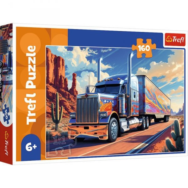 Puzzle 160 elementów. Ciężarówka w trasie