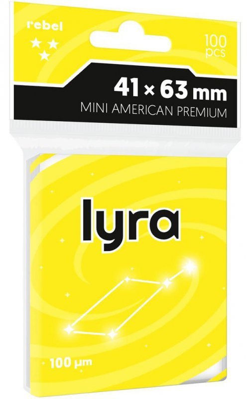 Koszulki na karty Rebel (41x63 mm) Premium Lyra 100 sztuk