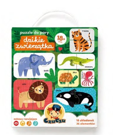 CzuCzu. Puzzle do pary. Dzikie zwierzątka 18 mies.+