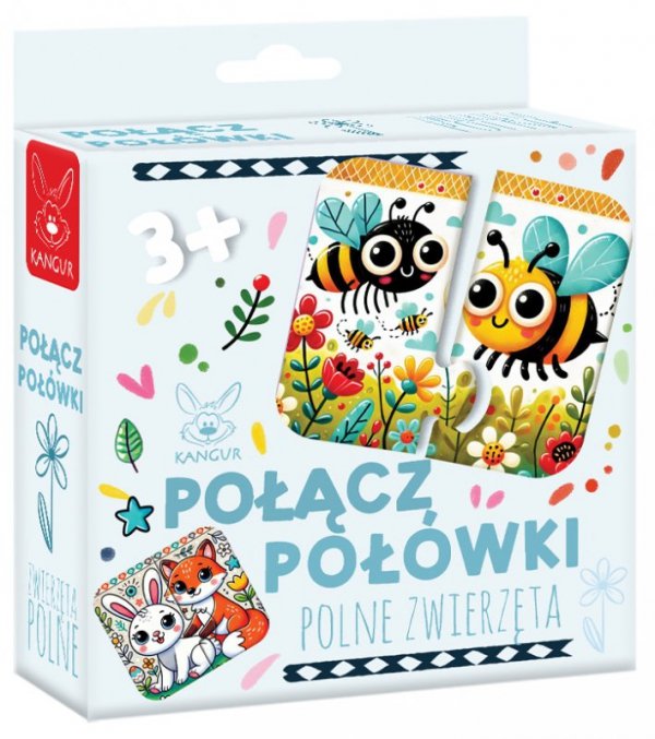 Połącz Połówki. Polne Zwierzęta 3+