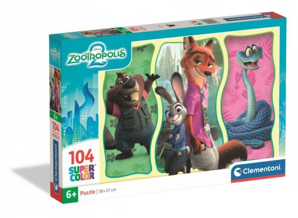 Puzzle Super 104 elementów. Zootopia 2