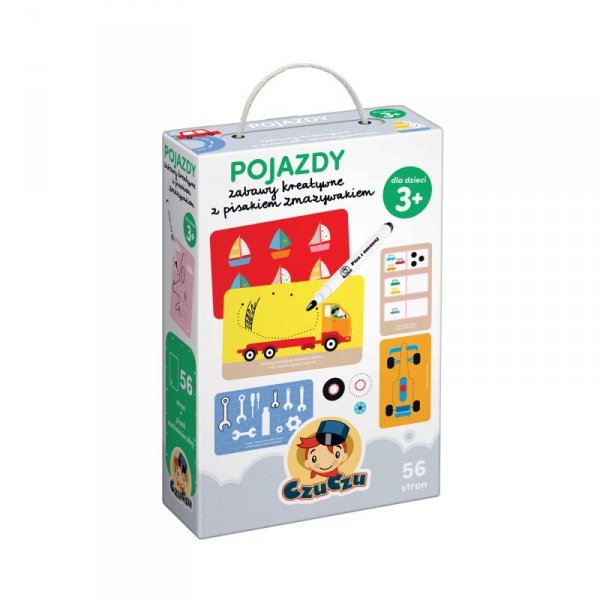 CzuCzu. Pojazdy Zabawy kreatywne z pisakiem zmazywakiem 3+