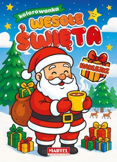 Kolorowanka z naklejkami Wesołe Święta