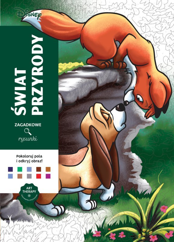 Świat przyrody. Kolorowanka antystresowa Disney. Zagadkowe rysunki