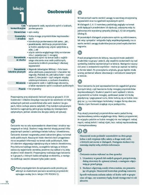 Hurra Po Polsku 2. Podręcznik nauczyciela - przykładowe strony
