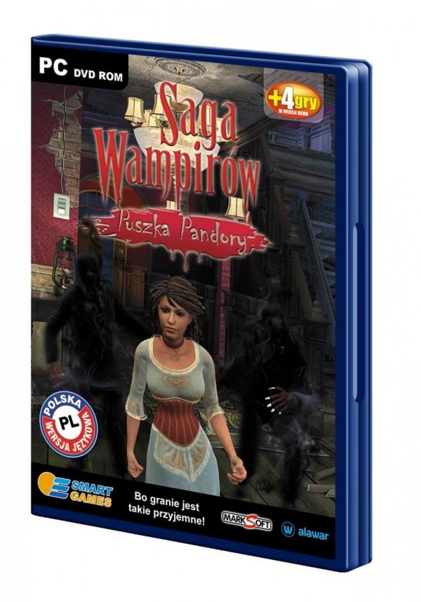 Saga wampirów. Puszka Pandory. Smart games. PC DVD-ROM + 4 gry w wersji demo