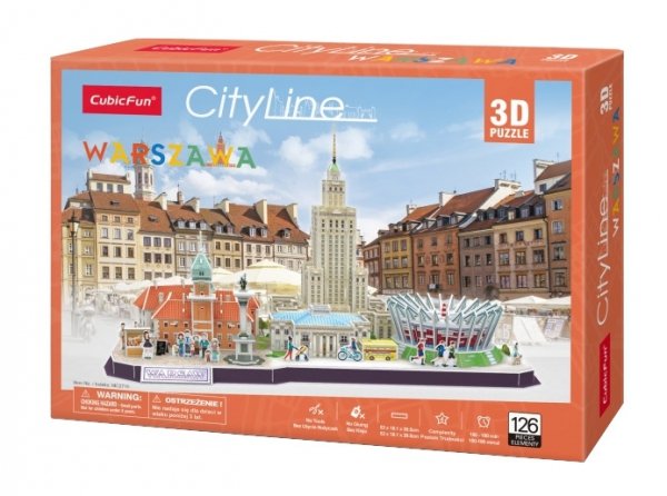 Puzzle 3D CityLine Warszawa 159 elementów