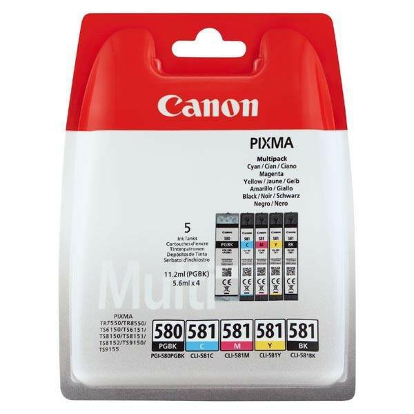 Canon Tusz PGI-580/CLI-581 CMYK+PGBK MultiPack, 1*11.2ml + 4*5.6ml