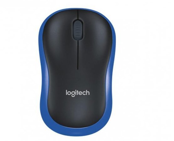 Logitech Mysz M185 niebieska Bezprzewodowa