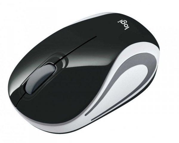 Logitech Mysz M187 mini czarna Bezprzewodowa