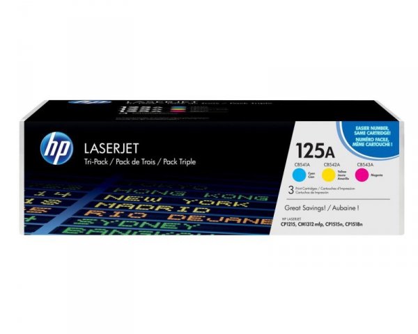 HP Toner nr 125A CF373AM 3pack CMY CB541,CB542,CB543