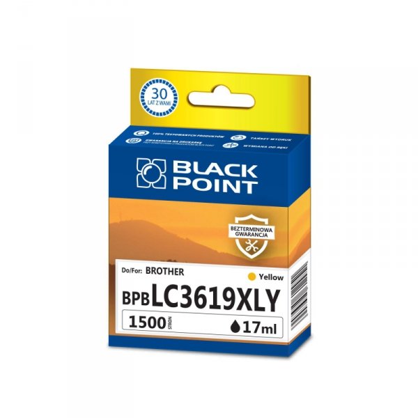 Black Point tusz BPBLC3619XLY zastępuje Brother LC-3619XLY, żółty