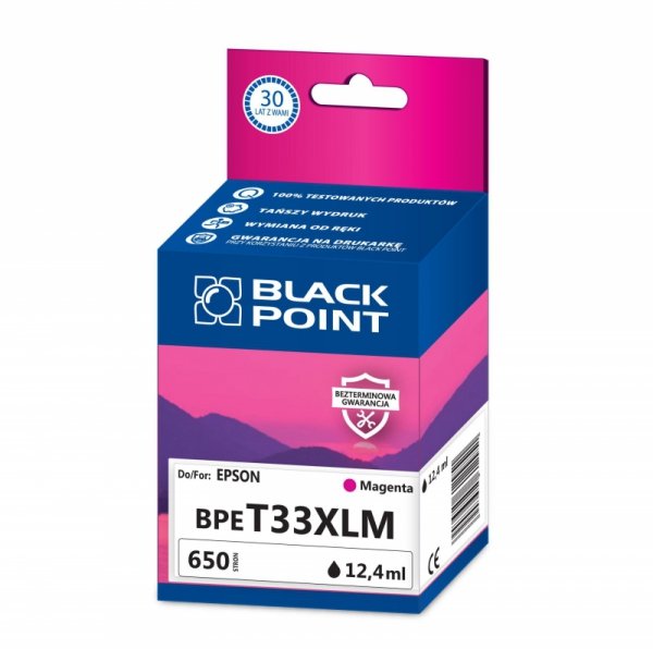 Black Point tusz BPET33XLM zastępuje Epson C13T33634012, magenta