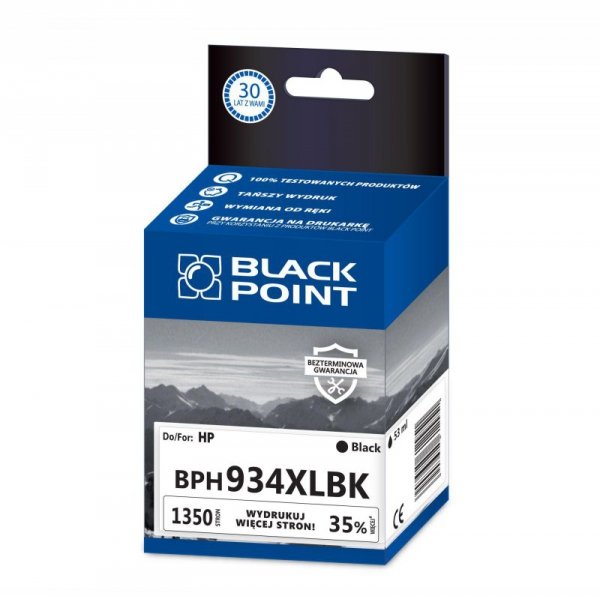 Black Point tusz BPH934XLBK zastępuje HP C2P23AE, czarny