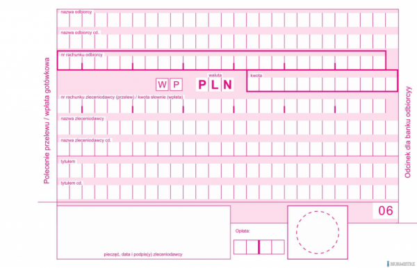 Polecenie przelewu, (1+3) A6 80kartek, 10-445-5M DOTTS