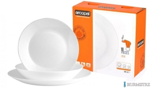 Zestaw/komplet 3 rodzaje talerzy (18) 6 małe/ 6 średnie/ 6 głębokie