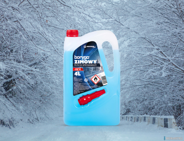 Płyn do spryskiwaczy 4L zimowy z lejkiem do -22C BORYSZEW