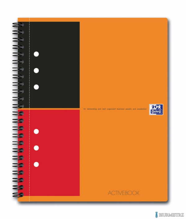 Kołonotatnik A5 80 kartek, linia / tagi, INTERNATIONAL ACTIVEBOOK, OXFORD, 100104067