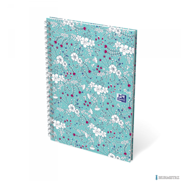 Kołonotatnik A5 60 kartek linia/tagi Floral Oxford 400094953