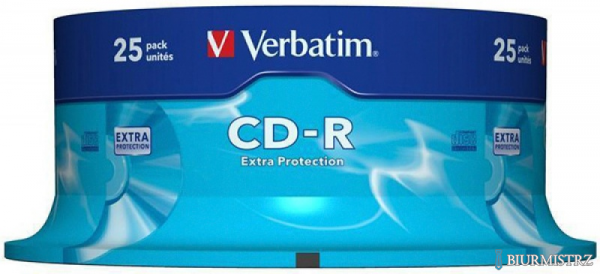 Płyta CD-R VERBATIM CAKE (25) Extra Protection 700MB x52  43432