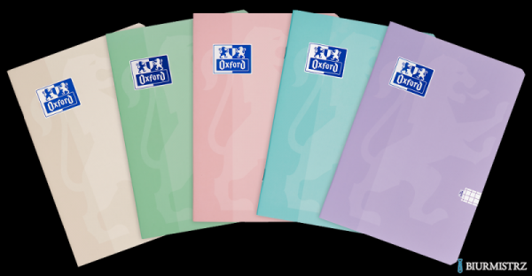 Zeszyt Oxford Touch Pastelowy A5 16 kartek 90 g kratka 5x5 mm 400175299