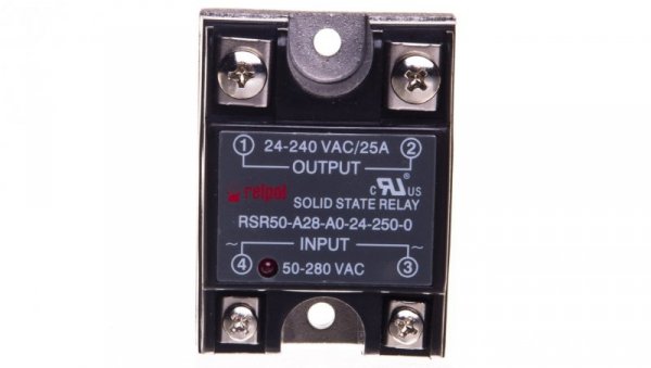 Przekaźnik półprzewodnikowy 1P 24-280VAC/25A Uster= 50-280V DC RSR50-A28-A0-24-250-0 2612038