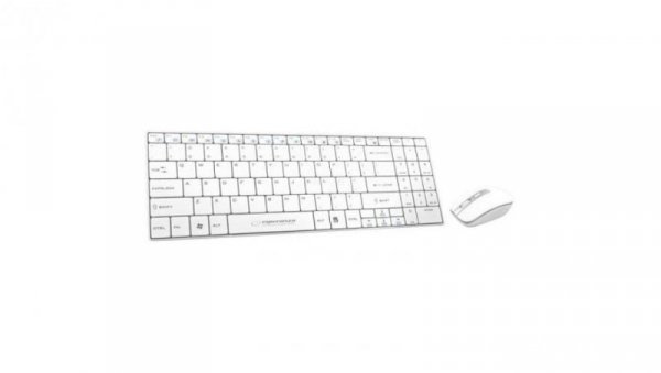Zestaw klawiatura + mysz Esperanza EK122W (USB 2.0 kolor biały laserowa)