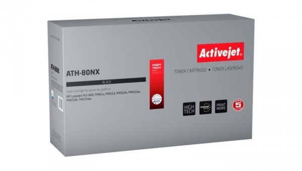 Toner Activejet ATH-80NX (zamiennik HP 80X CF280X Supreme 6900 stron czarny)