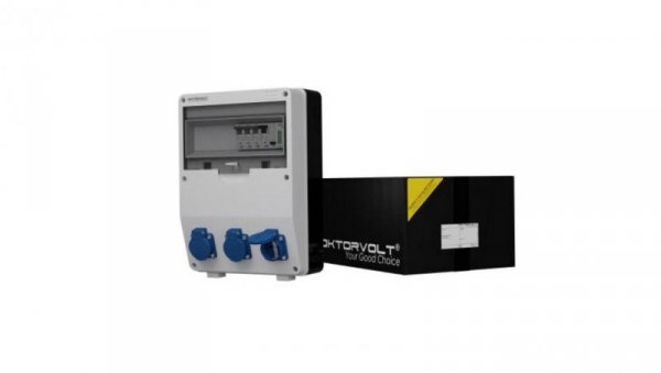 Rozdzielnica budowlana z licznikiem 1f TD-S/FI 3x230V Schuko Doktorvolt 2862