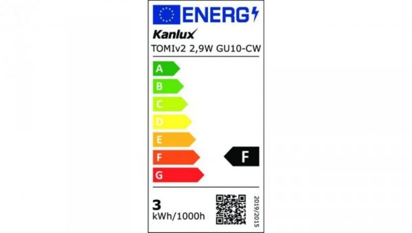 Żarówka LED GU10 TOMIv2 2,9W GU10-CW 295lm 6500K barwa zimna 34963