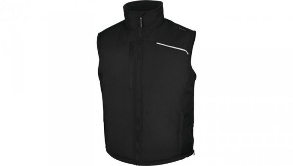 Kamizelka z poliestru pongee powlekanego PVC FIDJI3, kolor: czarny, rozmiar: S / FIDJ3NOPT